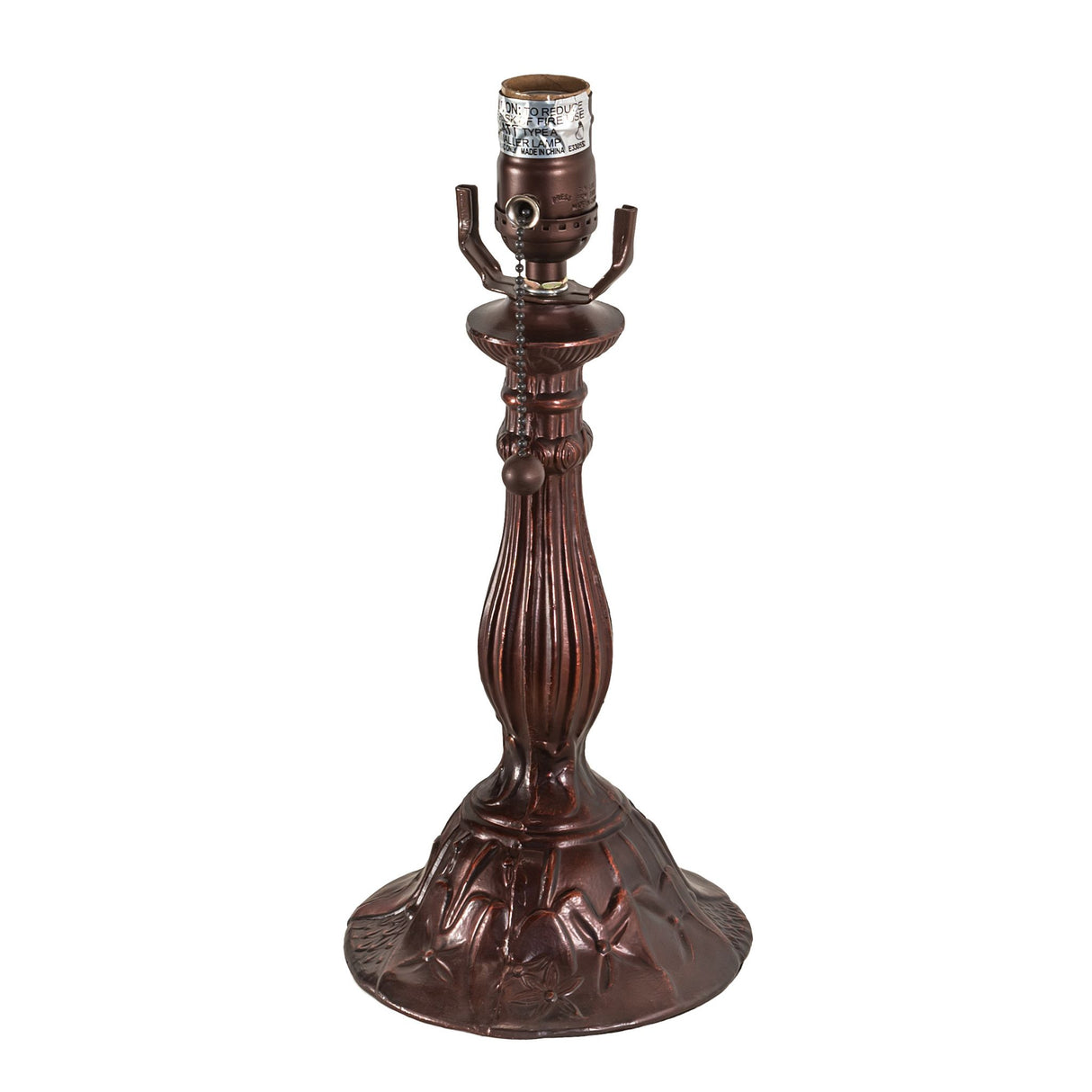 Antique bronze Table Base with intricate leaf design details on base.