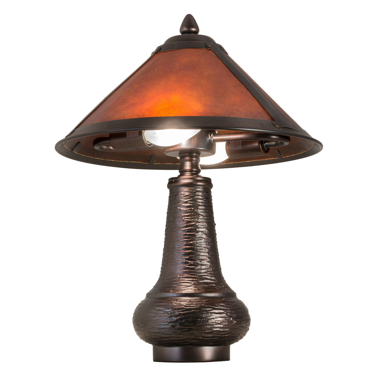 Interior view of the shade of the 14" High Sutter Accent Lamp.