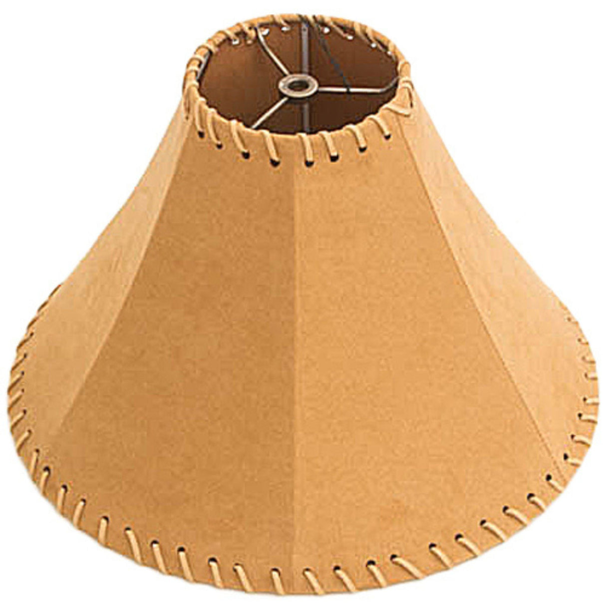 Top view showing the frame of tan hexagon shade.