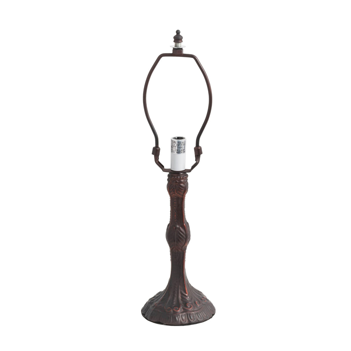 A metal lamp base showcasing a sleek design and elegant simplicity.