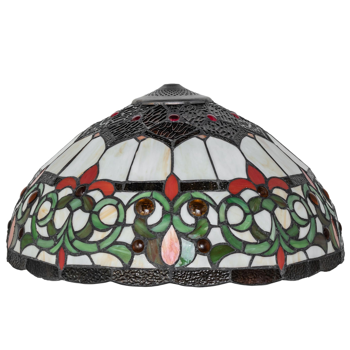 Full view of the 18" Wide Creole Shade showcasing its artistic details.