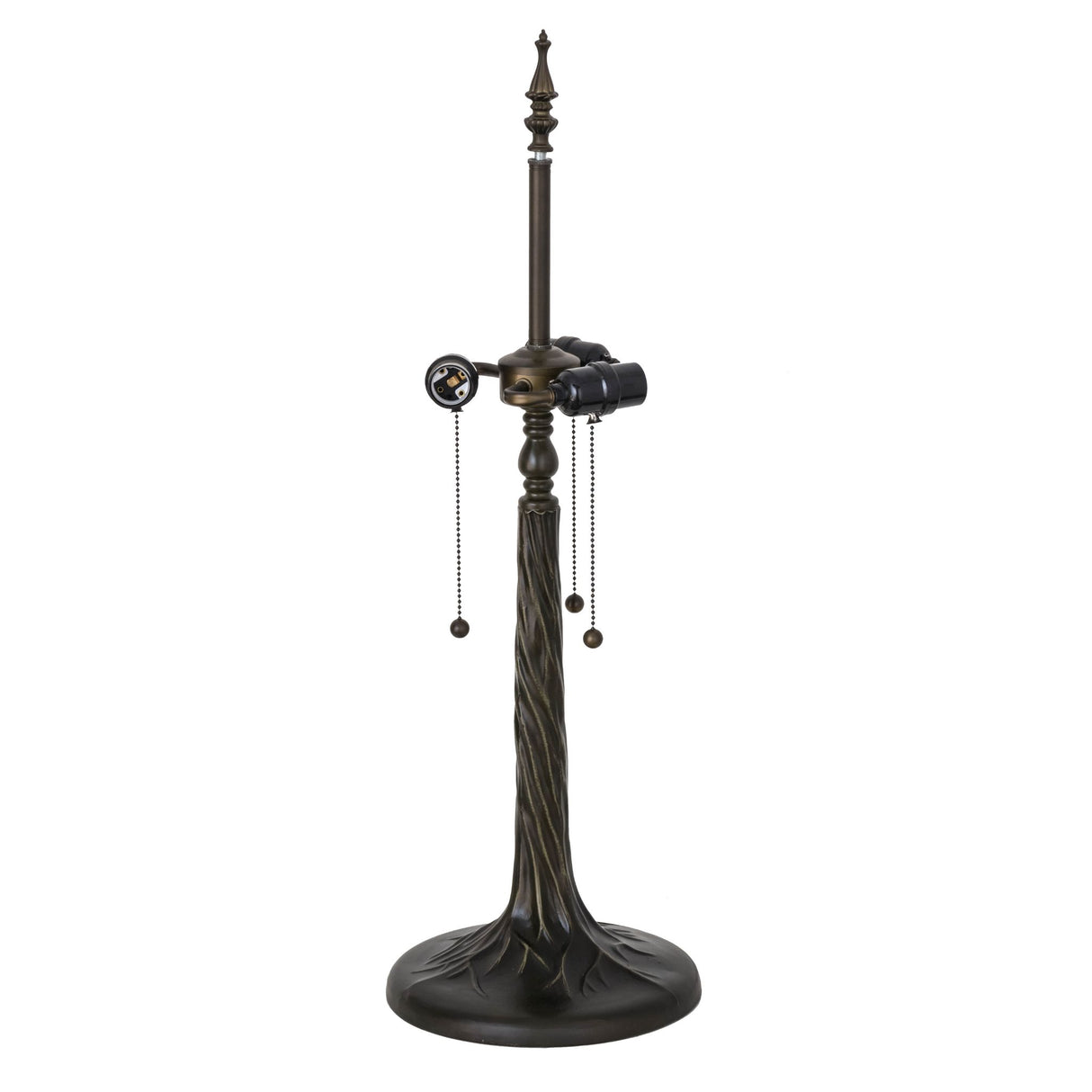 Base detail of Tiffany Wisteria table lamp.