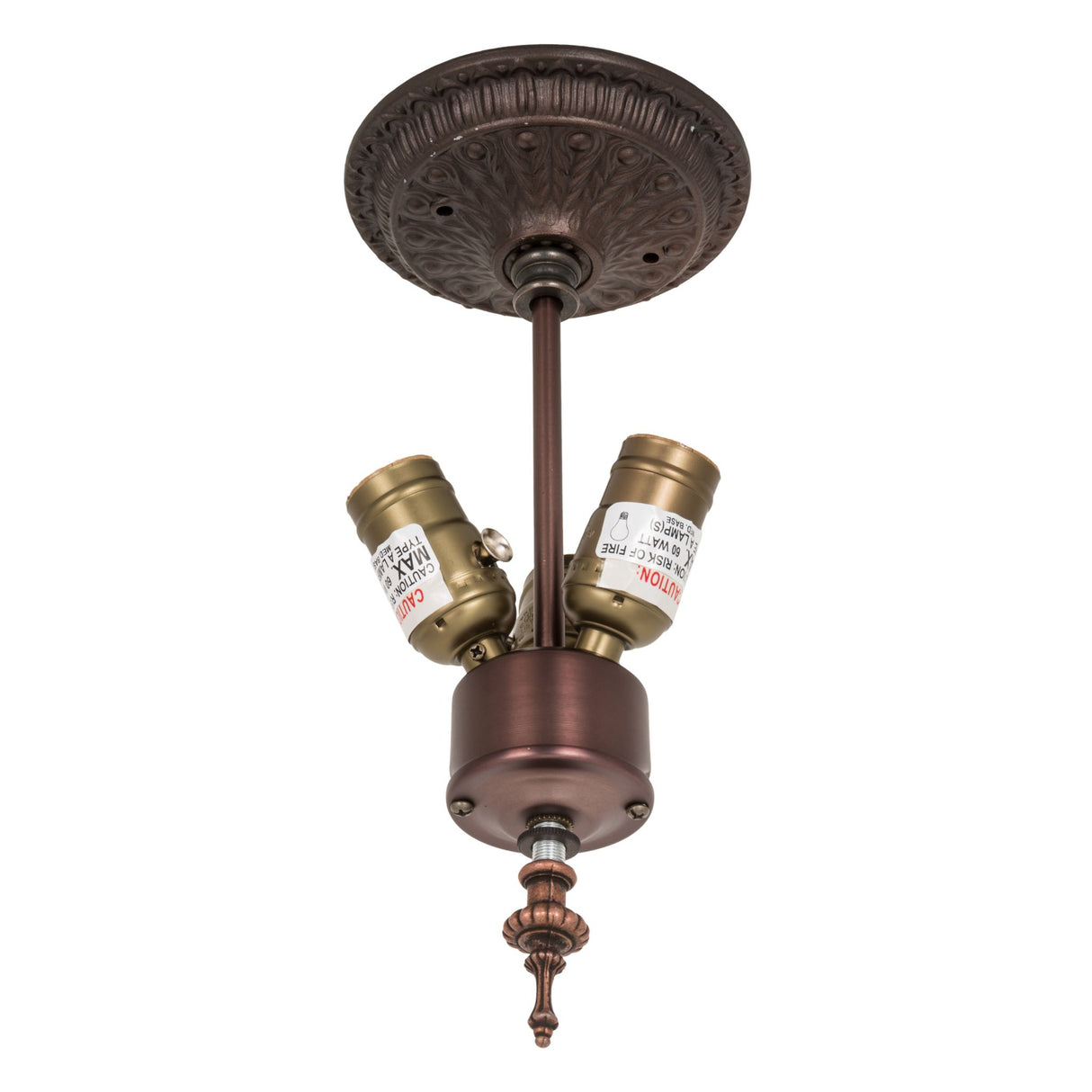 full view of 3lt "v" flushmount for ceiling installation.