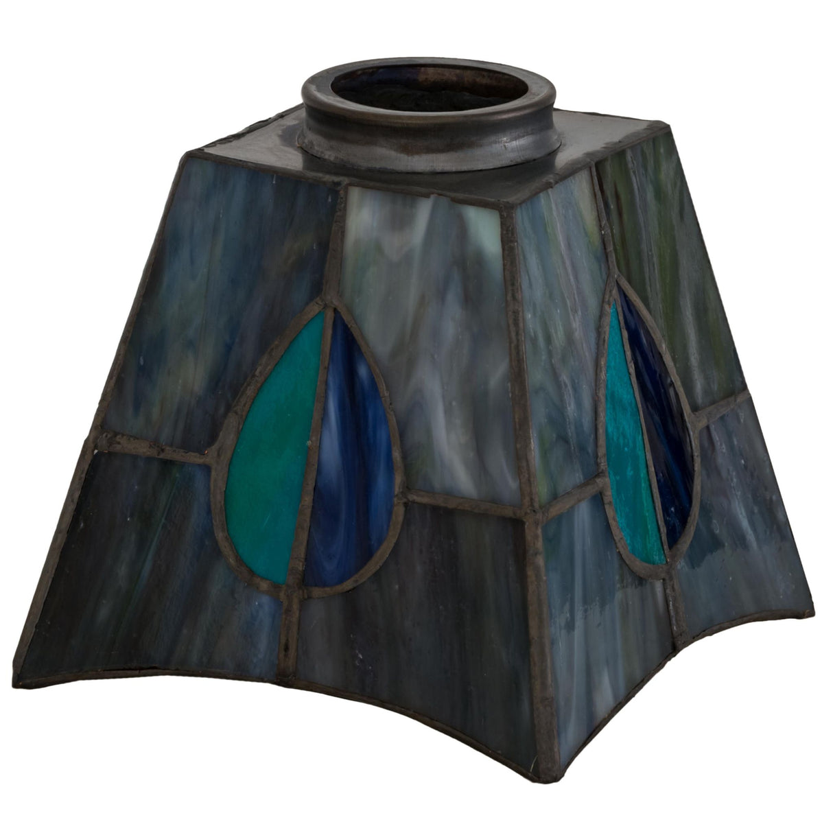 Darker blue-toned variation of Mackintosh Leaf glass shade.