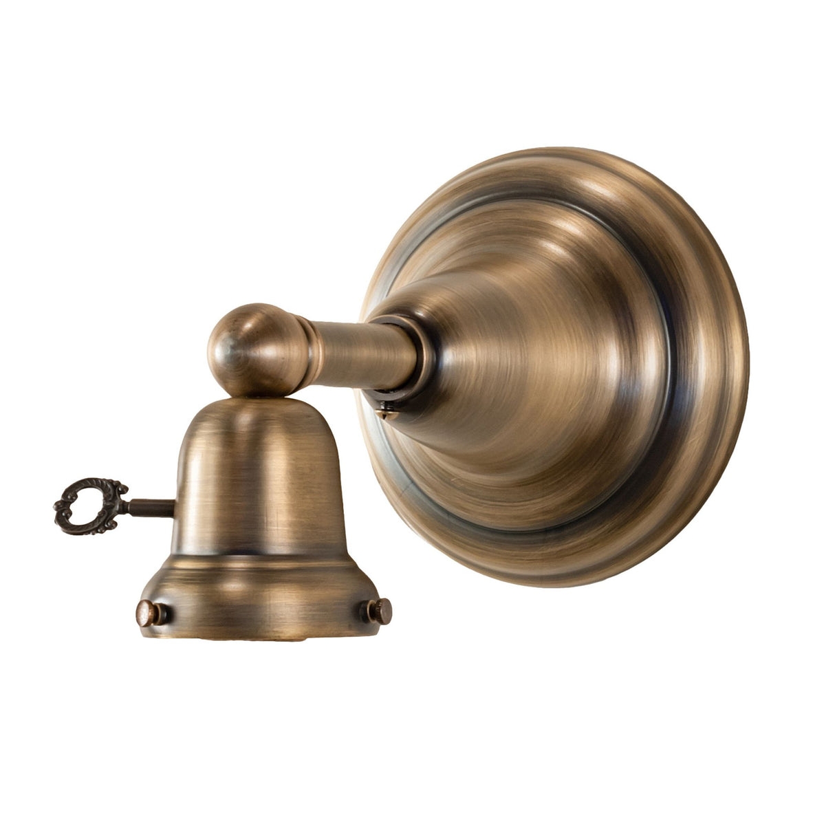 Detailed close-up of the antique brass finish on the Revival Goblet Wall Sconce.