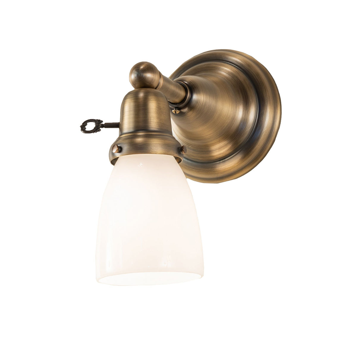Front view of the 5" Wide Revival Goblet Wall Sconce with brass finish.