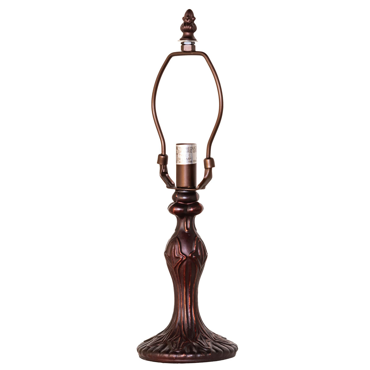 A 7.5" high table lamp featuring a wooden base and a glass shade, elegantly designed for any interior space.