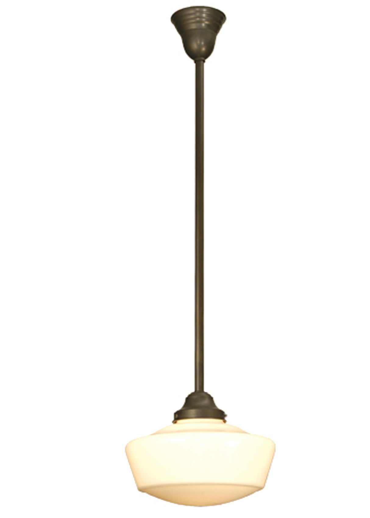 Revival White Opal Schoolhouse Globe Pendant