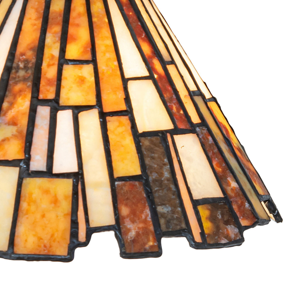 detailed view of jadestone glass design on flushmount light.