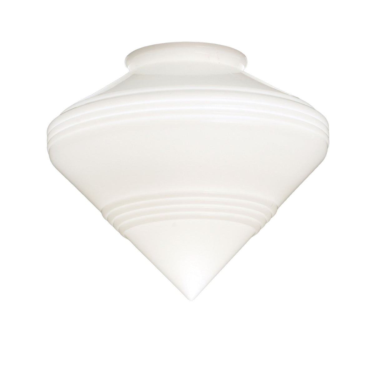 White, square-shaped ceiling light fixture with a ribbed design, on a white background.