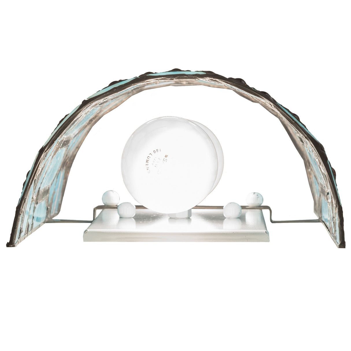 Interior bulb view of the Aello Wall Sconce with copperfoil construction.