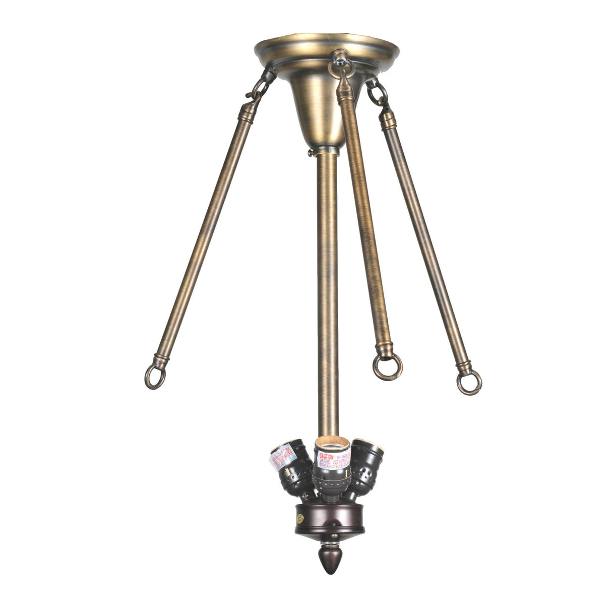 Antique brass semi-flushmount hardware with a sleek and durable design.