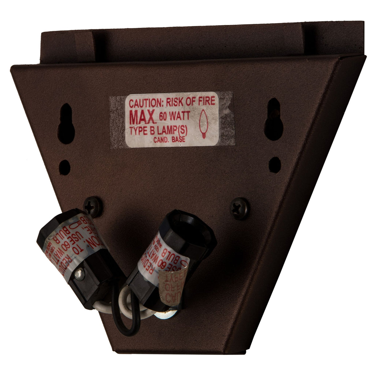 View of back mounting frame for Abilene wall sconce.