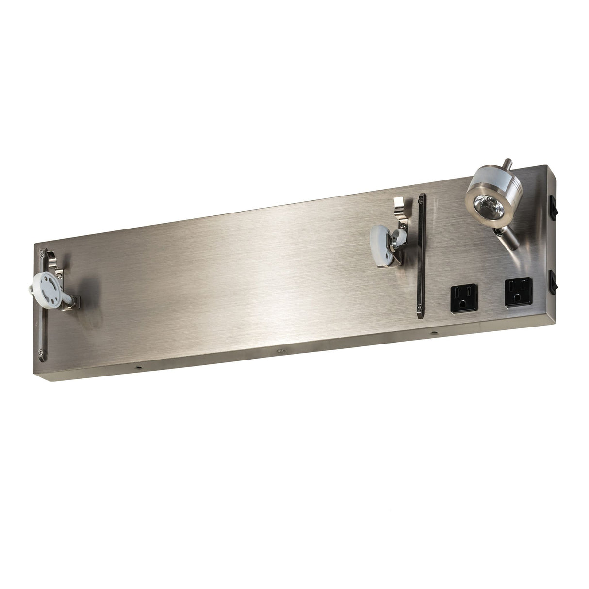 Back view of the 24-inch Finley wall sconce with metal construction and wiring details.