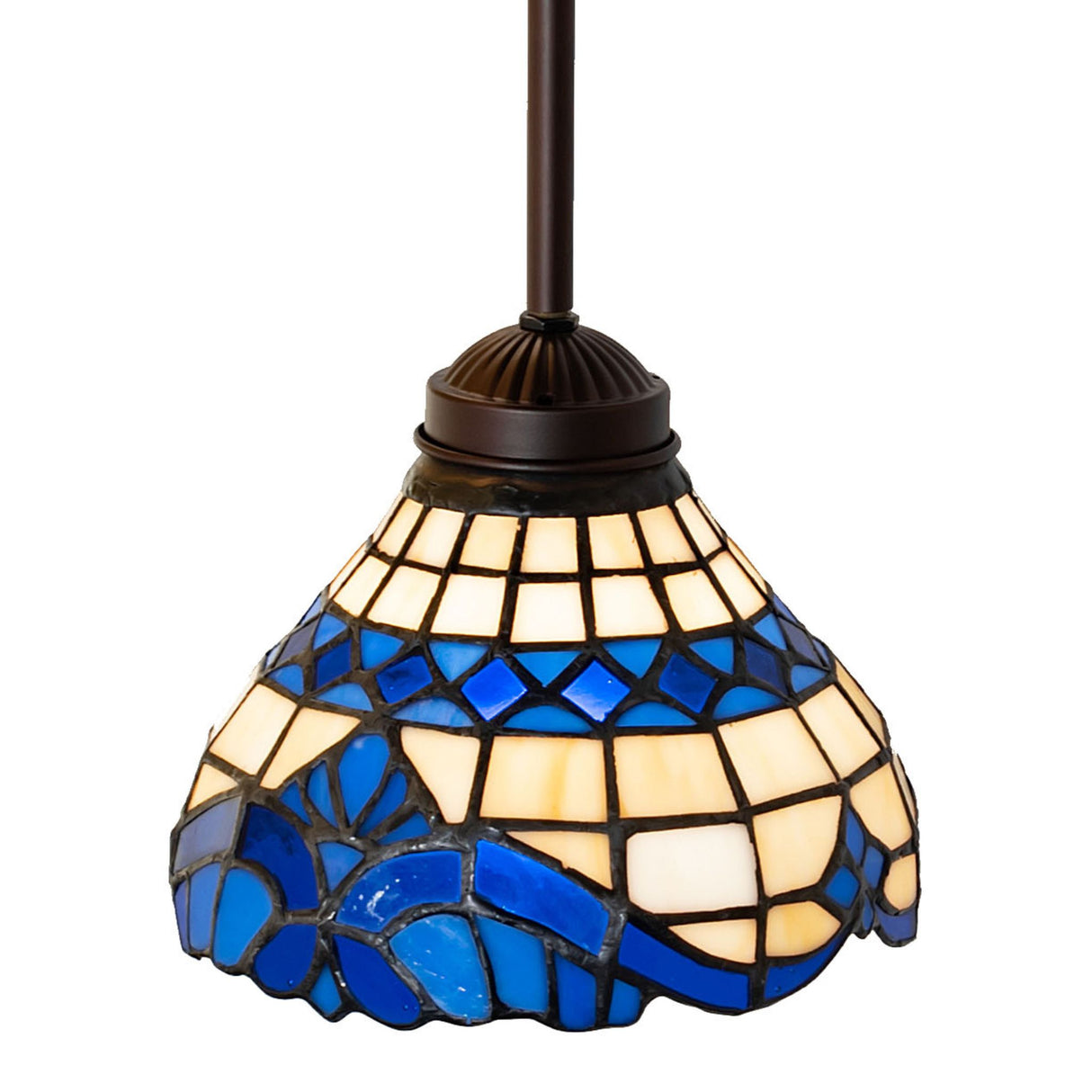 Side angle of Baroque mini pendant emphasizing its ornate craftsmanship.