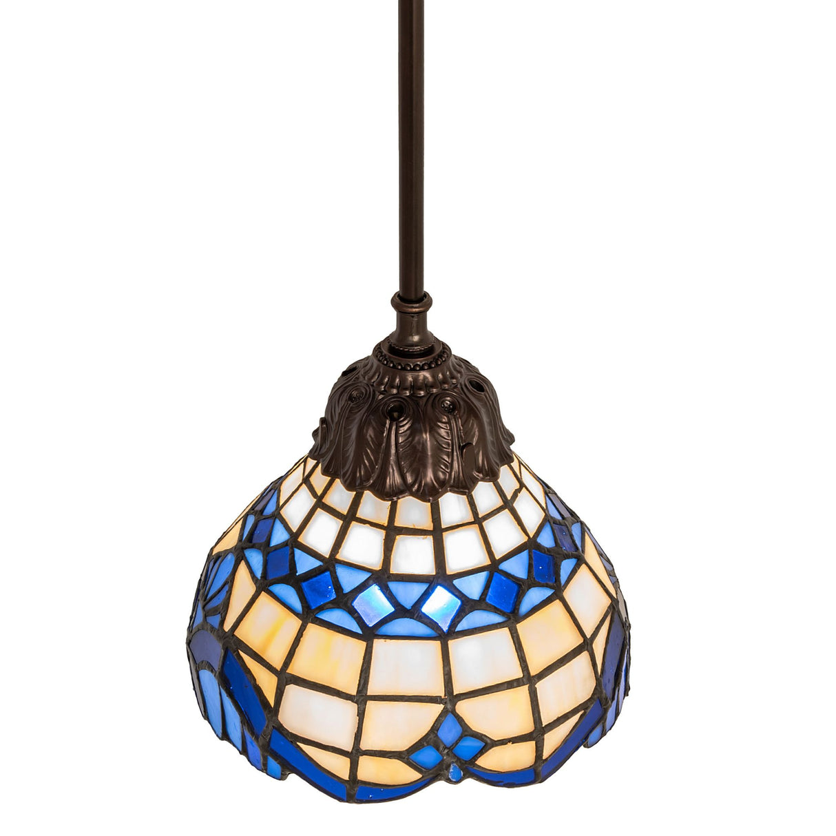 Top view of the Baroque Mini Pendant showing decorative metalwork.
