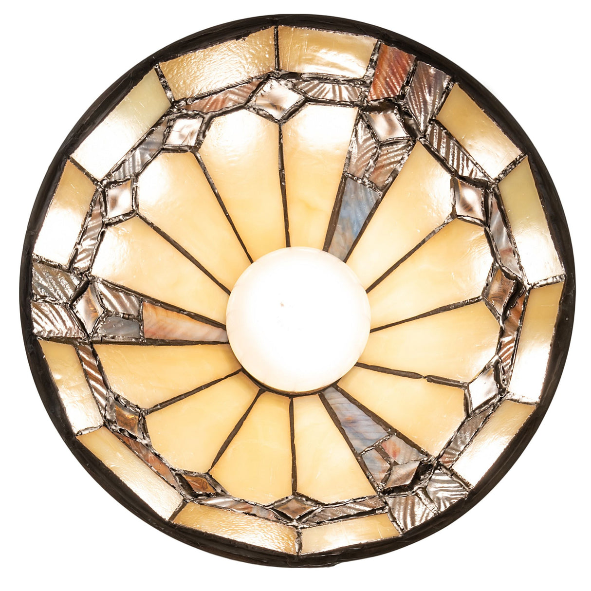 Bottom view of the Belvidere Mini Pendant showcasing the amber jewel details.