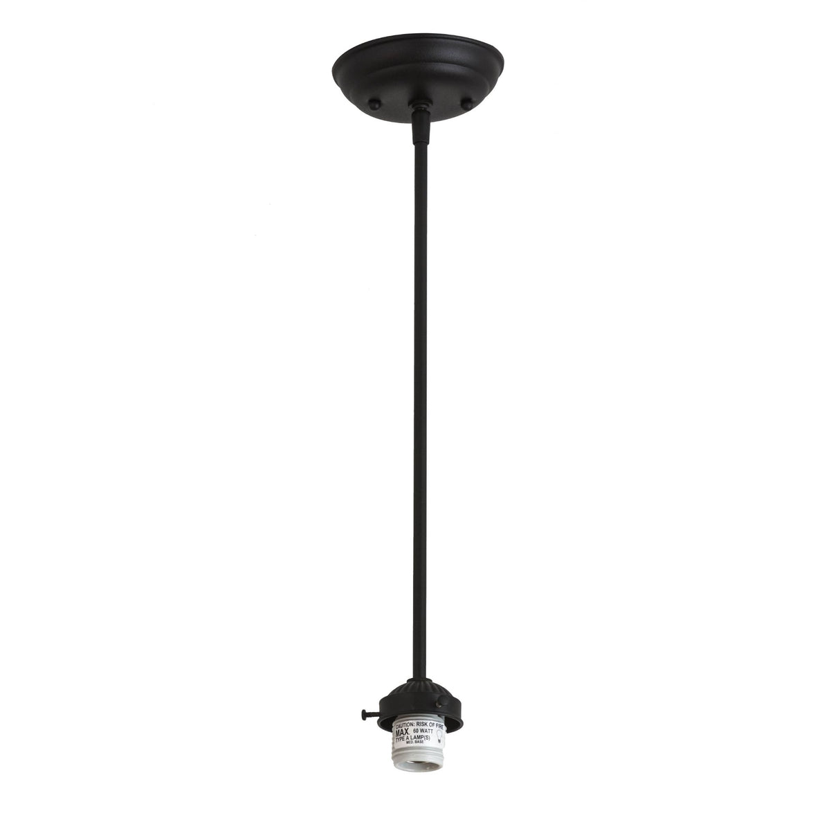 Black Textured 1-Light Pendant Hardware featuring a sleek black finish.