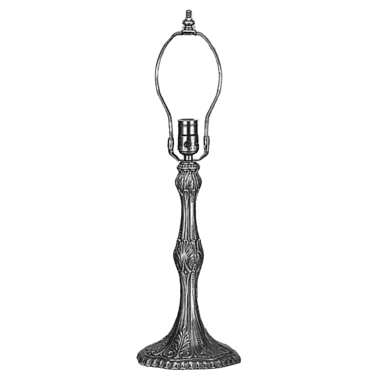 Capri table base with elegant bronze finish and 12-inch height.