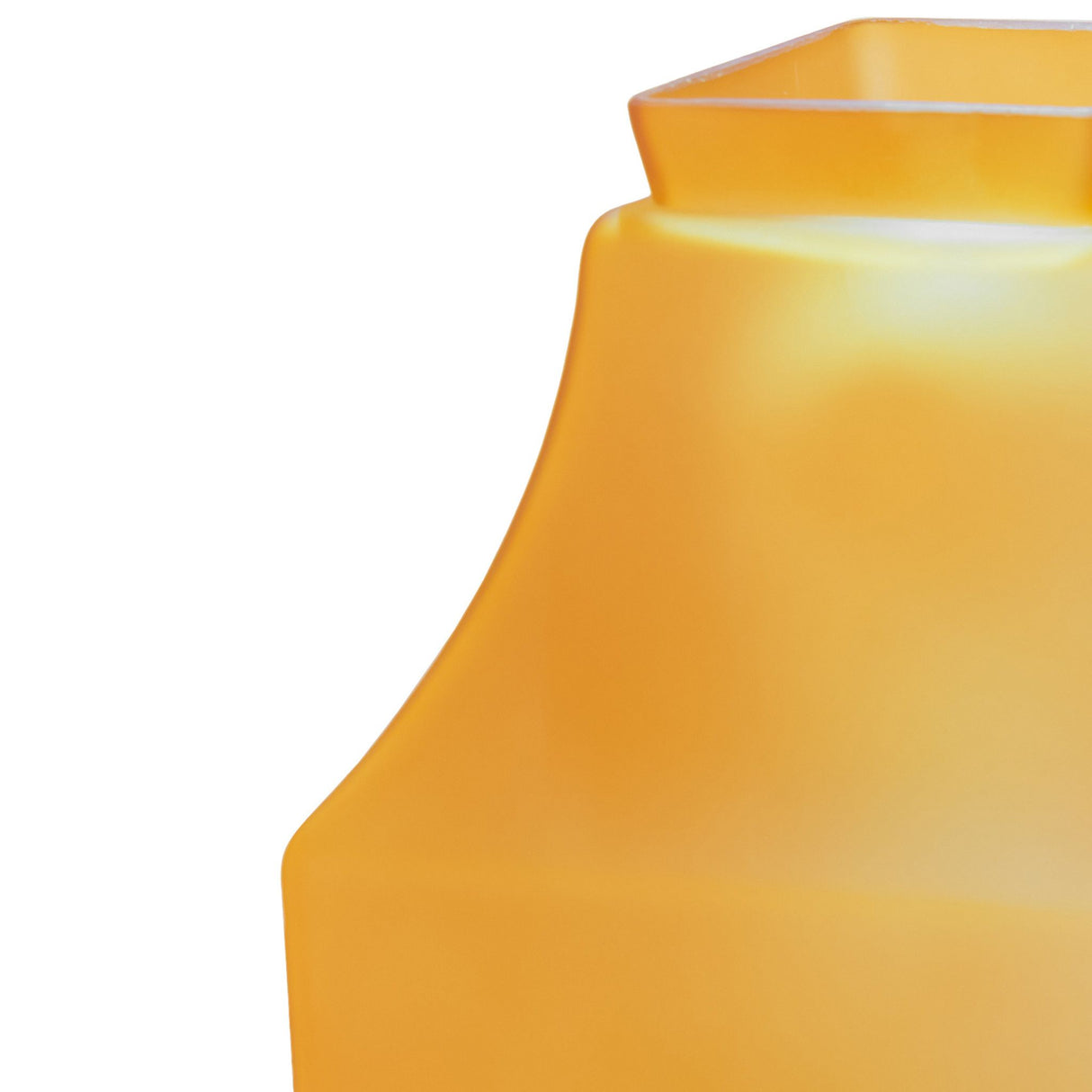 Close-up of the Bungalow Frosted Amber Shade highlighting its smooth glass texture.