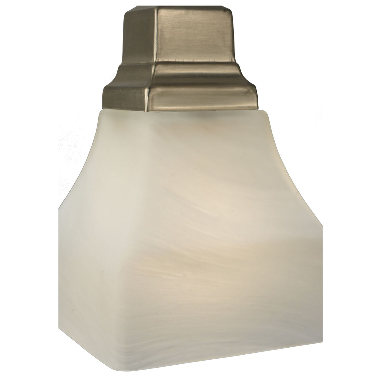 Close-up of mini pendant’s brushed nickel holder.