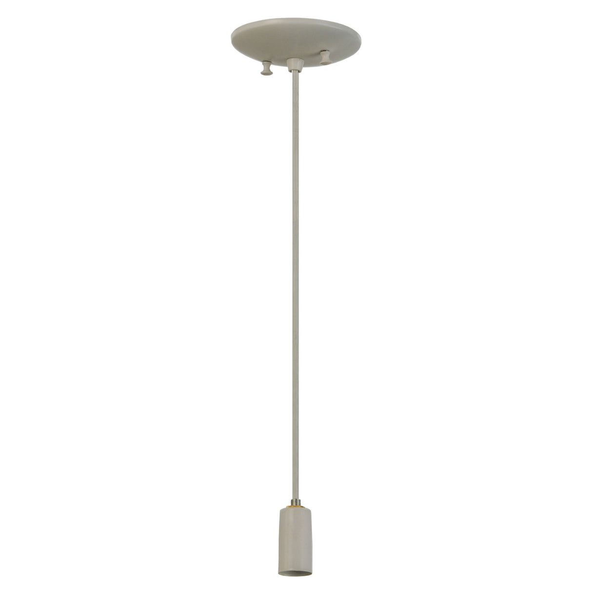 Minimalist design of the Adjustable Candelabra Pendant Hardware with a sleek white finish.