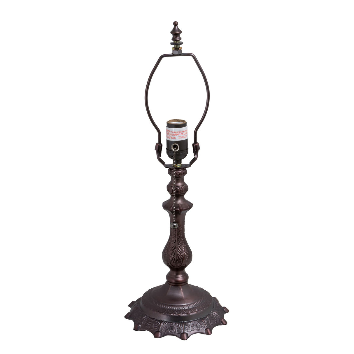 Handcrafted 10.5-inch high Classic Table Lamp Base in Mahogany Bronze finish.