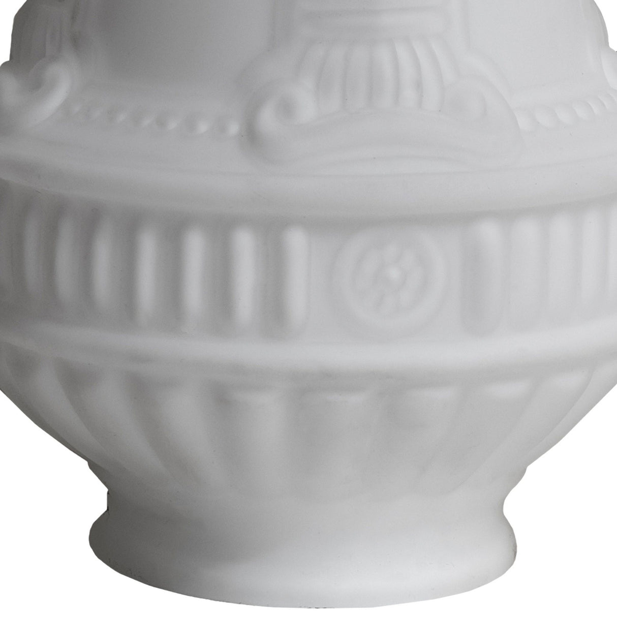 textured glass detail on colonnade frosted neck shade.