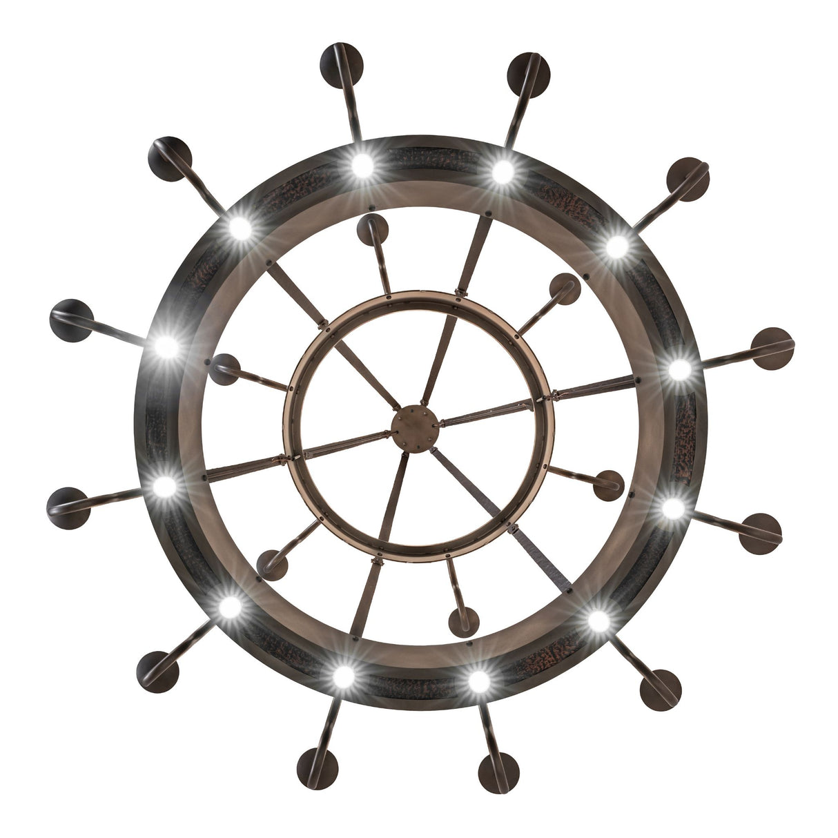 Bottom perspective displaying the circular LED downlight layout.