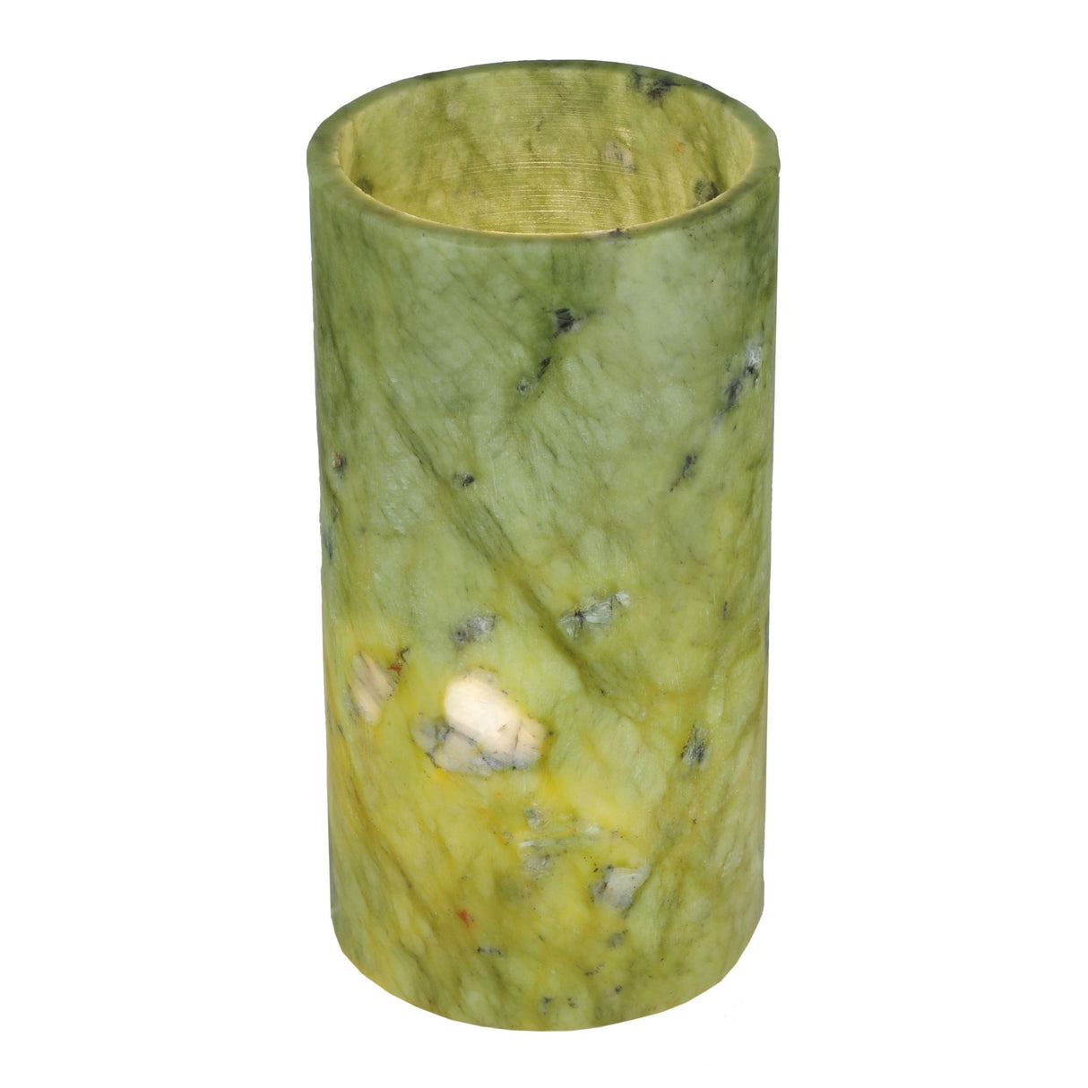 Angled view of Cylindre Green Jadestone Shade.