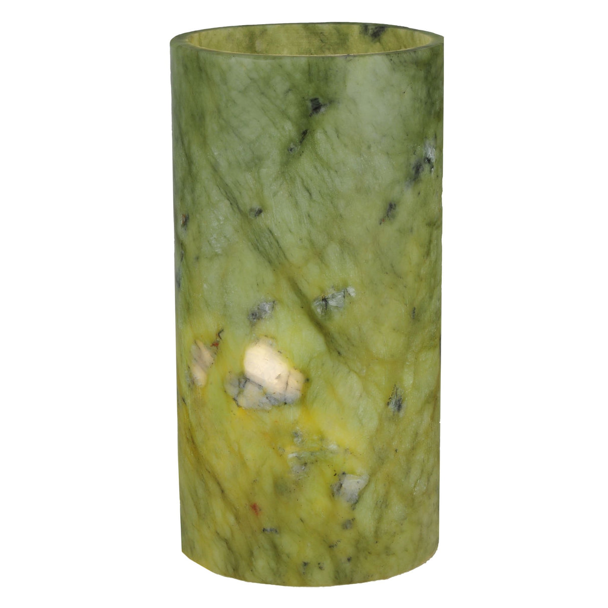 Front view of Cylindre Green Jadestone Shade.