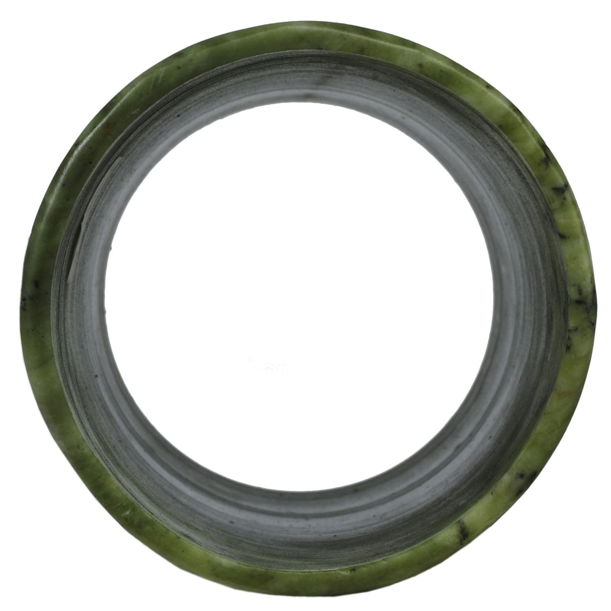 Top view of the Cylindre Green Jadestone Shade with detailed interior design.