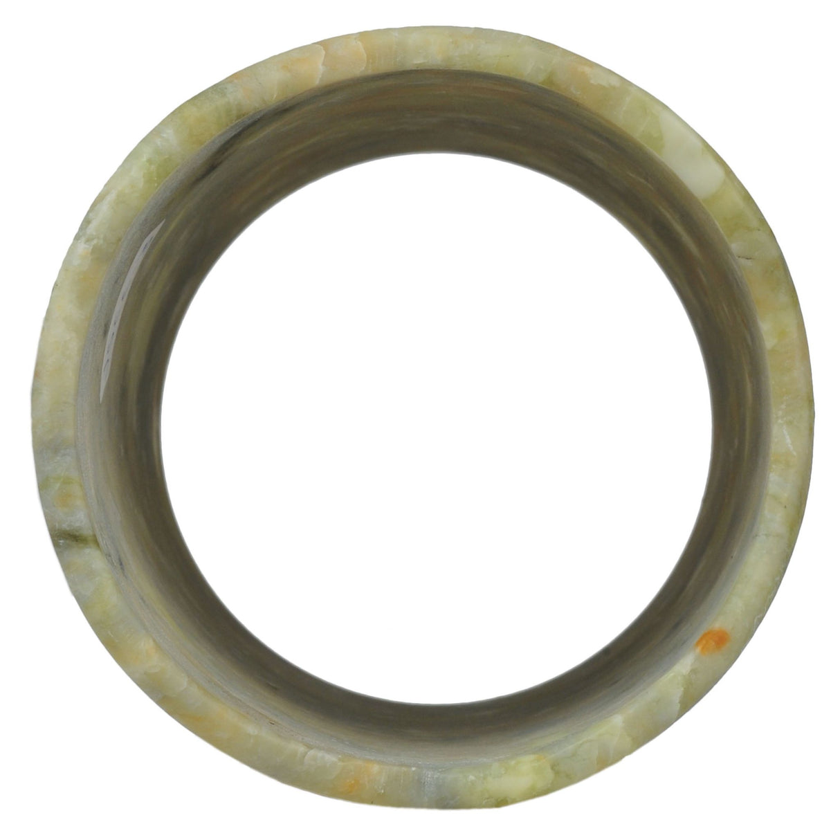 Top view of Cylindre light green jadestone shade.