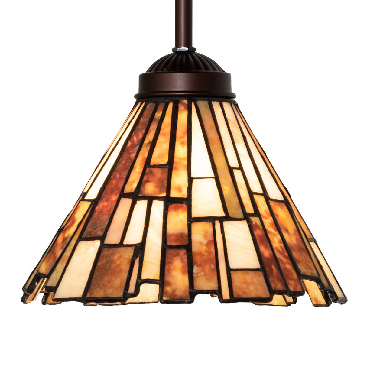 Delta Jadestone Mini Pendant with a natural stone shade.