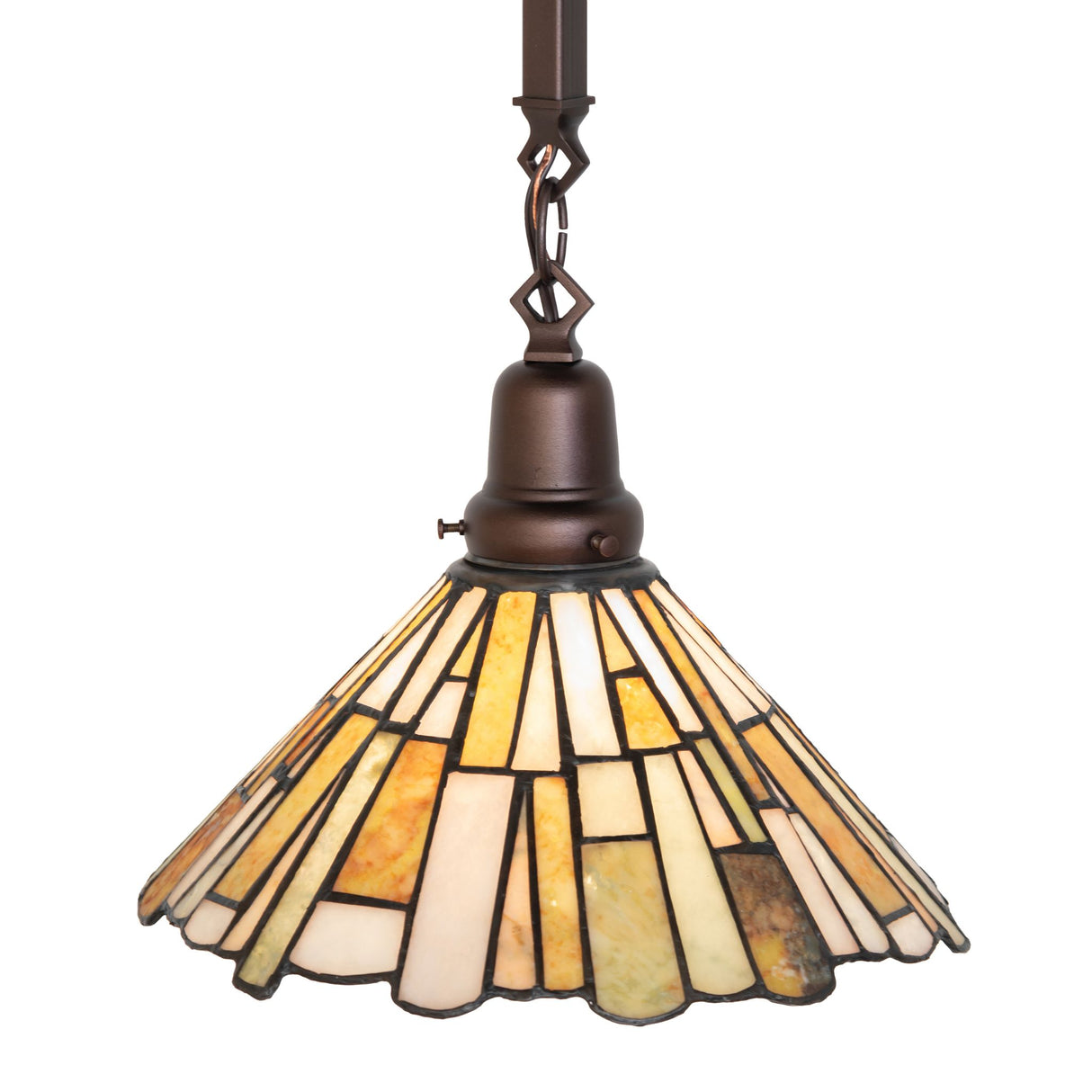 Detailed view of the Delta Jadestone Pendant’s polished jadestone.