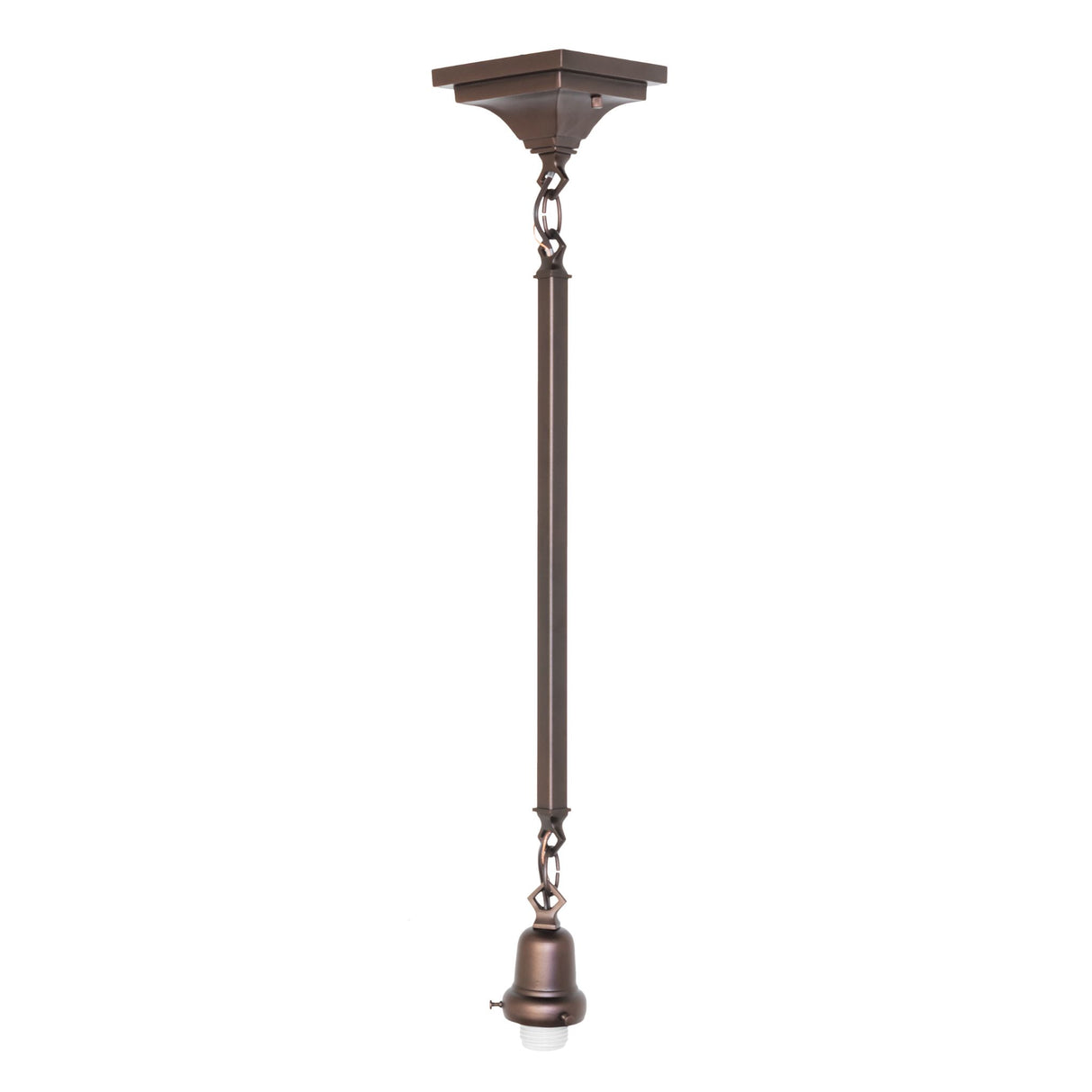 Mounting rod of the Delta Jadestone Pendant in bronze finish.