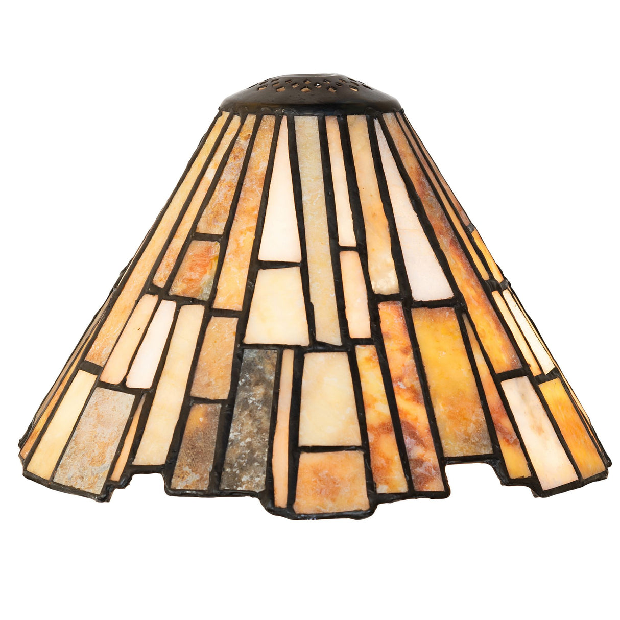Lit Delta Jadestone shade with warm earthy tones.