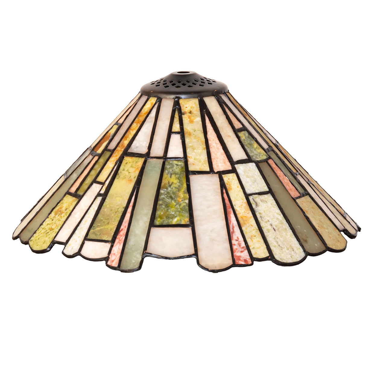 unlit view of delta jadestone shade showcasing its natural stone elegance.
