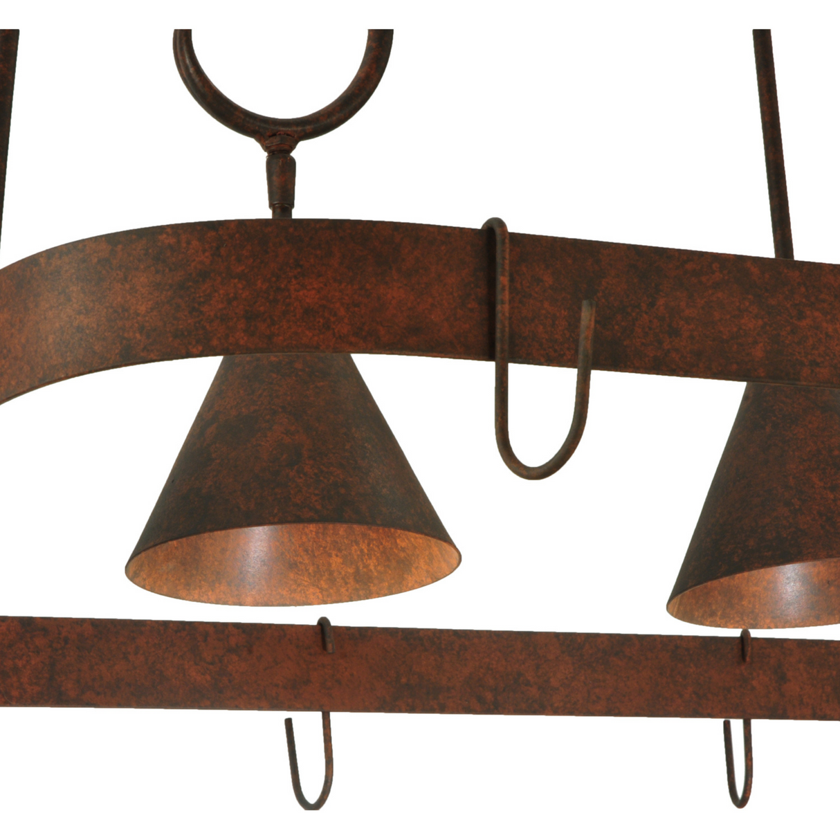 Close-up of Cajun Spice finish and cone downlight shades.