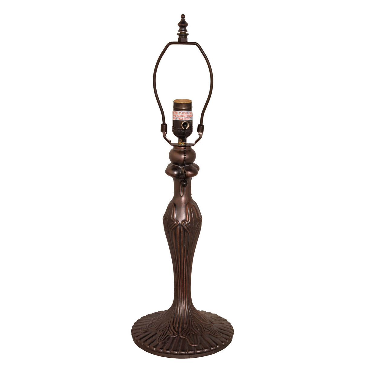 Full view of the Fleur Table Base in Mahogany Bronze finish.