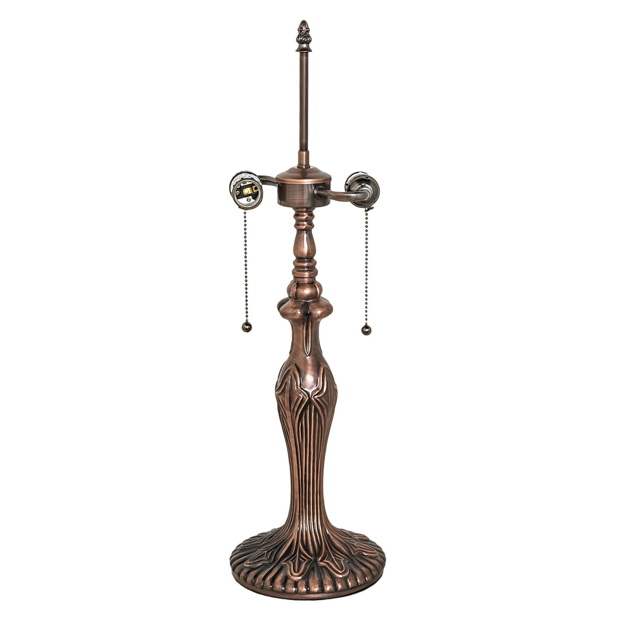 Ornate Fleur Table Lamp Base in Mahogany Bronze with vintage-inspired detailing.