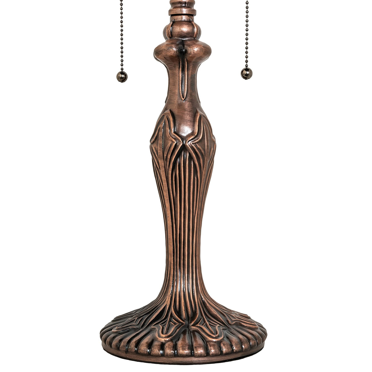 Close-up view of the Fleur Table Lamp Base showcasing its intricate detailing and bronze finish.