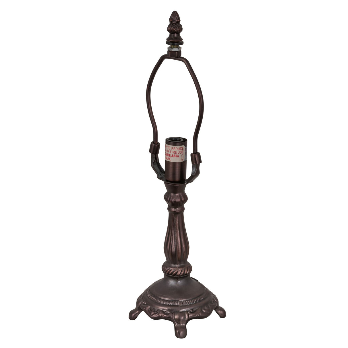 Elegant footed knurled lamp base in mahogany bronze finish.