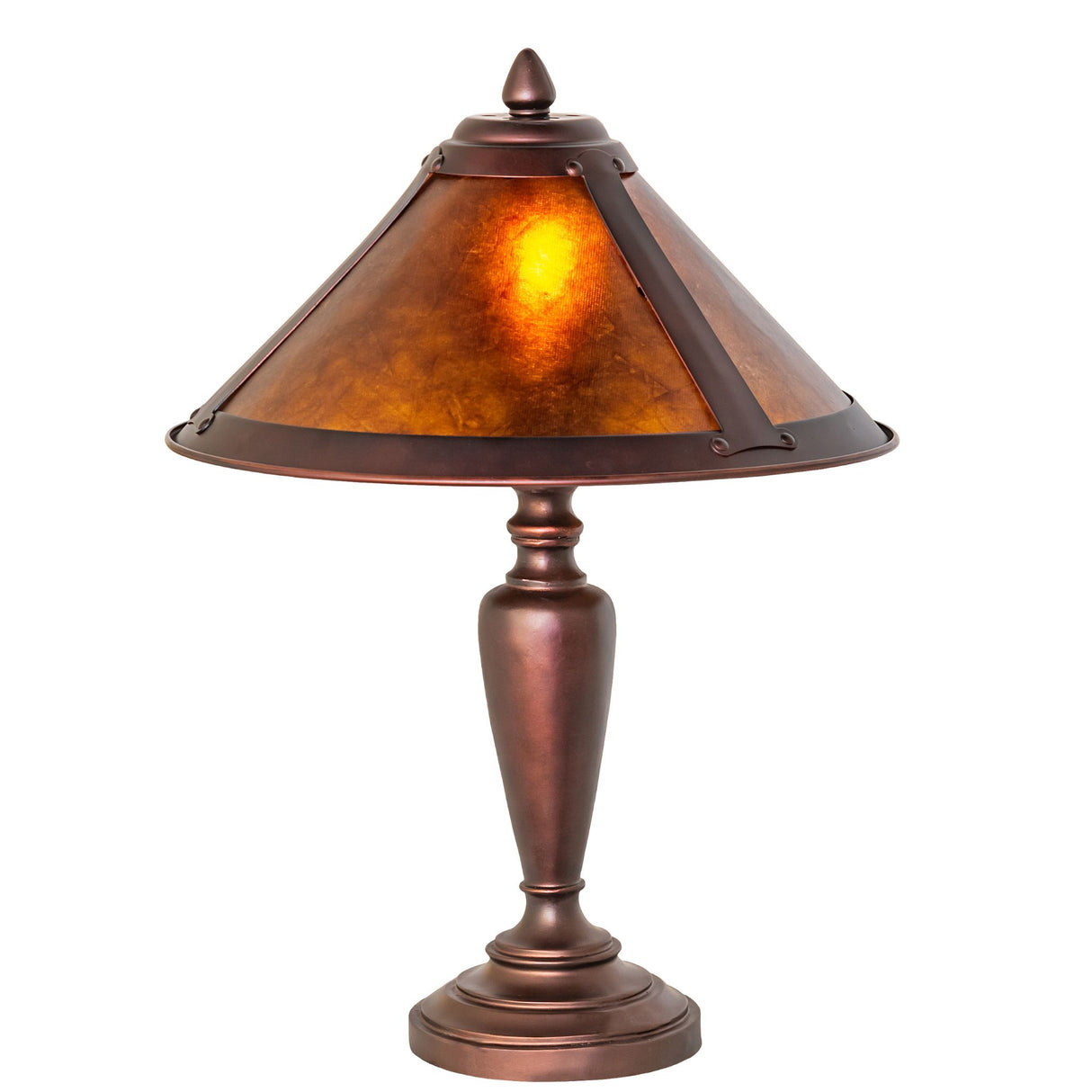 Front view of the 17" high sutter accent lamp.