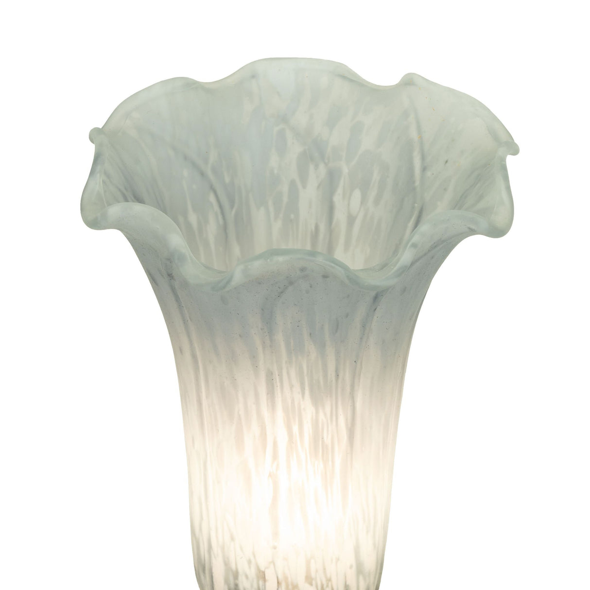Close-up of the Gray Tiffany Pond Lily glass shade displaying its intricate details.