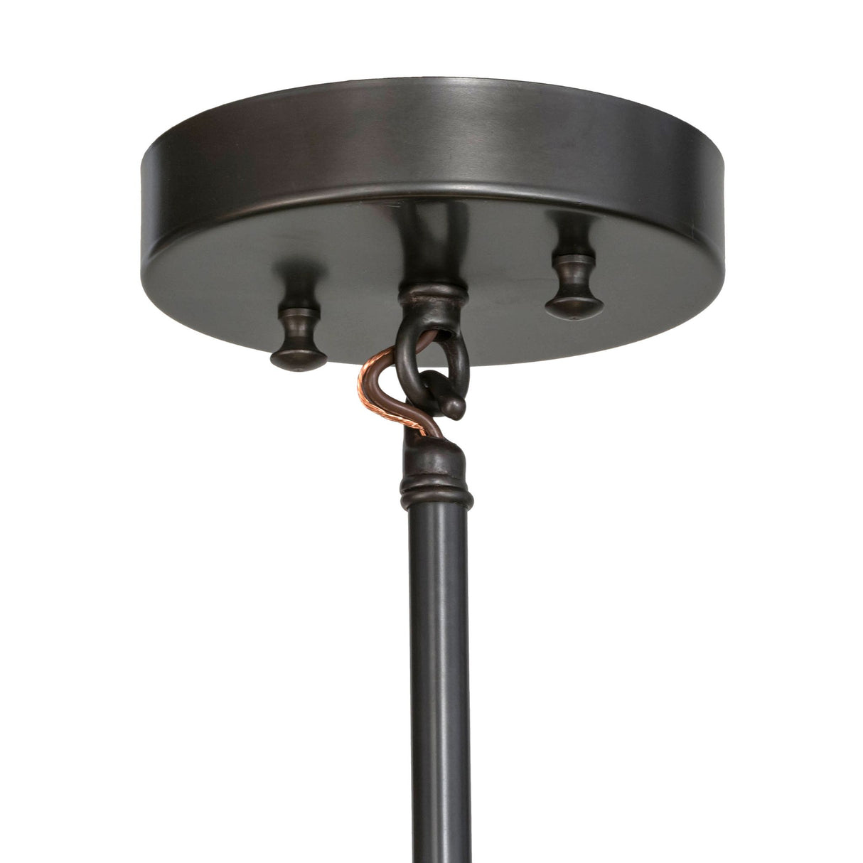 canopy on jadestone willow mini pendant with craftsman brown finish.