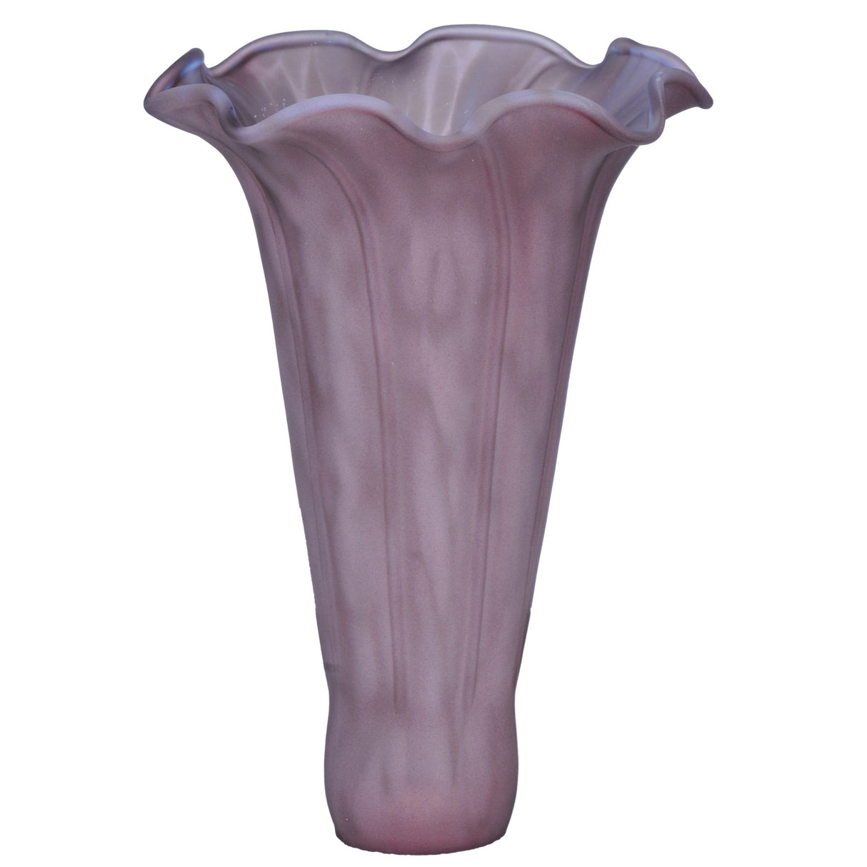 Unlit view of lavender pond lily shade with subtle mottled detailing