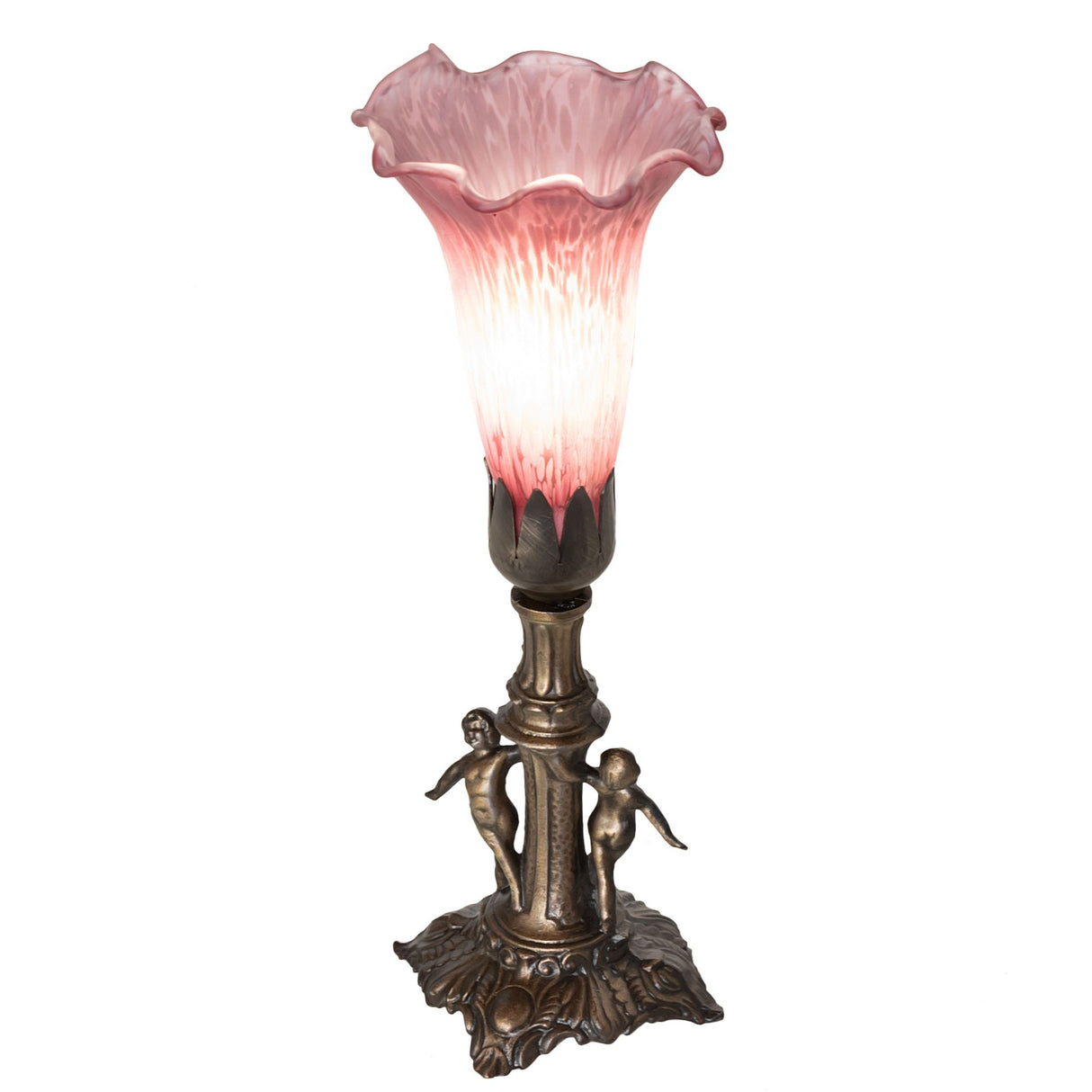 Top view of the Lavender Tiffany Pond Lily shade highlighting its flared design.