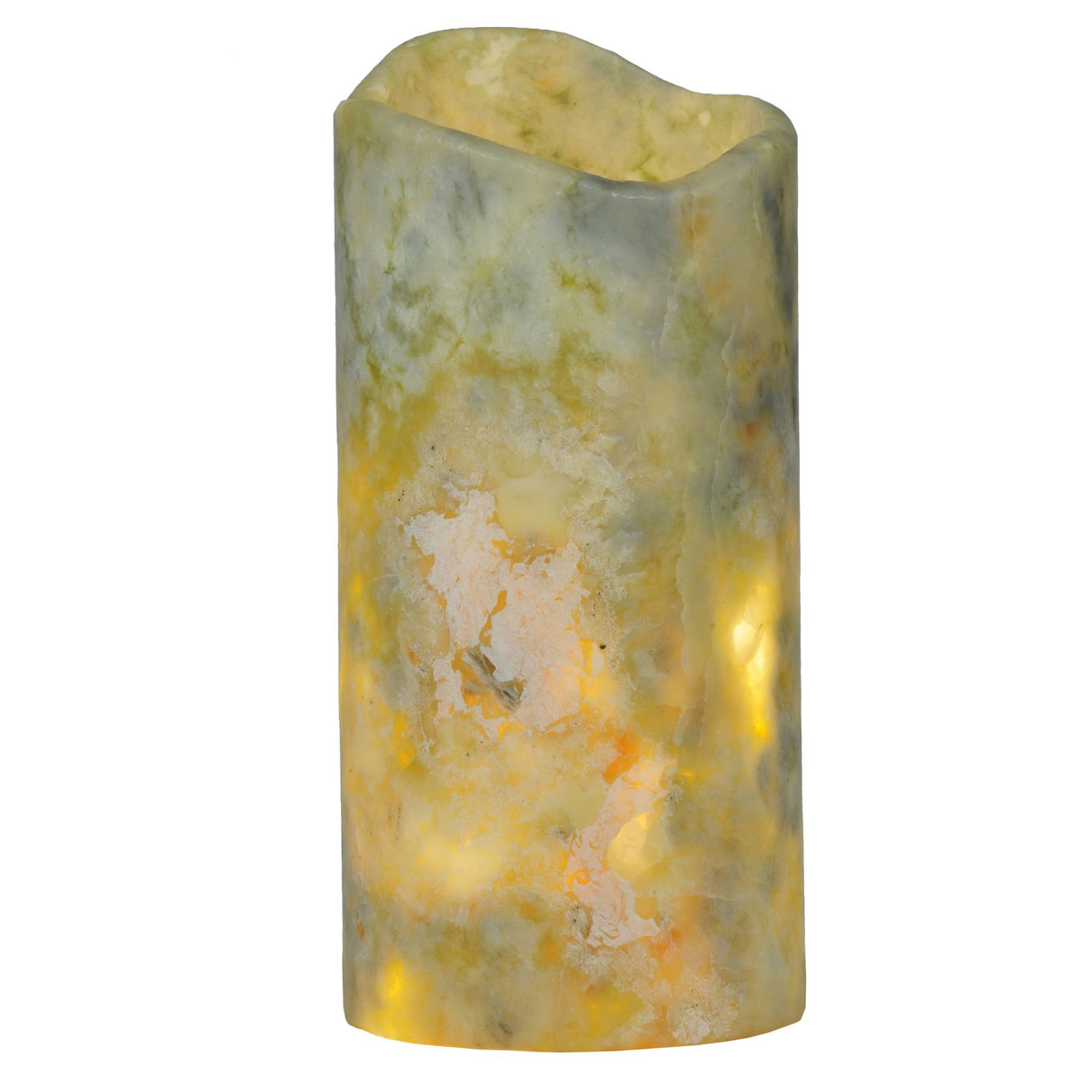 Side angle view of the Light Green Jadestone Cylinder Shade.