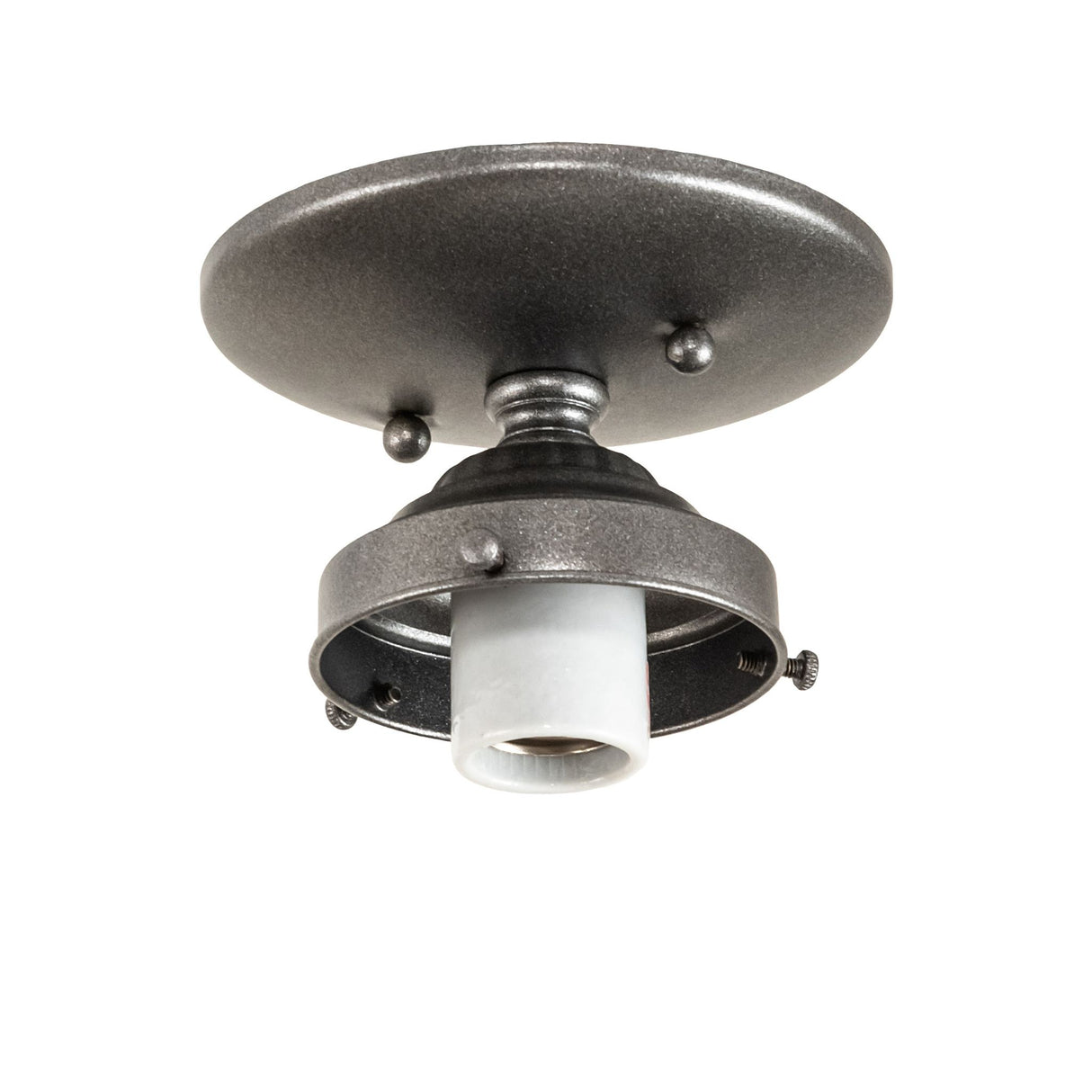 semi-flushmount light's interior socket design.